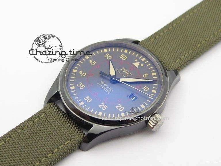 MIROTIME 0304 SunProtective MARK XVII IW324702 Real Ceramic MK Best Edition Green Dial On Green Nylon Strap A 7288